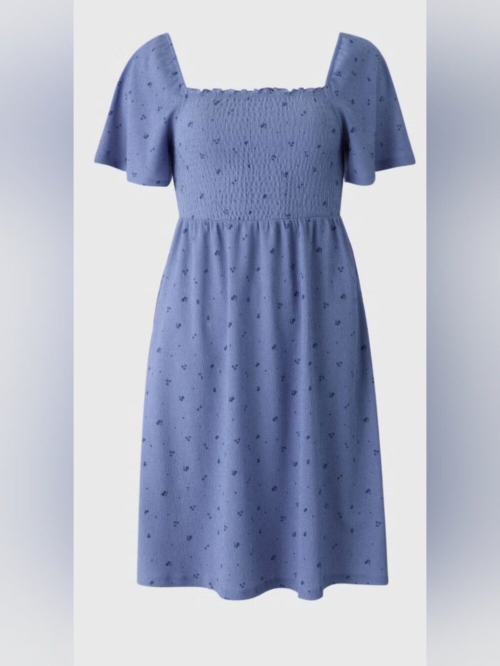Papaya Periwinkle Floral Smocked Mini Dress